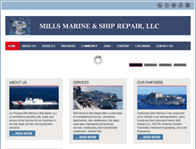 Tablet Screenshot of millsmarineshiprepair.com